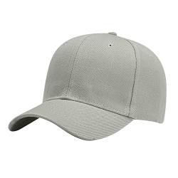 Einfache Damenmütze Bestickte Baseballmützen für Männer und Frauen Laufen Training und Outdoor-Aktivitäten Baseballmützen (Grey, One Size) von Unbekannt