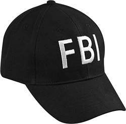FBI Cap, verstellbar für Erwachsene, schwarz Karneval, Fasching von Unbekannt
