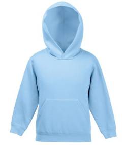 Fruite of the Loom Kinder Kaputzenshirt, Hoodie, vers. Farben 140,Pastellblau von Unbekannt