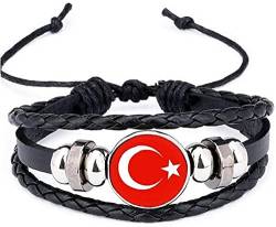 Générique 2018 Türkei Nationalflagge Charme Armband Zöpfe Fußball Team Flagge Handarmband Armband von Unbekannt