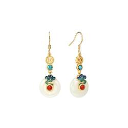Générique Ohrnadel Ohrringe für Frauen Chinesischer Stil Exquisiter Opal Anhänger Ohrringe Modeschmuck von Unbekannt