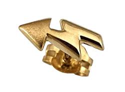Herrenohrring Gold 585 Pfeil Blitz Ohrstecker Stecker für Herren 14 Karat Ohrring von Unbekannt