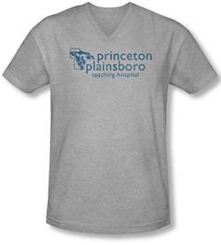 House - - Männer Princeton Plainsboro V-Neck T-Shirt, X-Large, Heather von Unbekannt