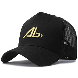 ISWMM Großer Kopfhut Sport Mesh Atmungsaktiv XXL Stickerei Oversize Baseball Cap Big Head Hat Plus 23.6"-25.5" (60-65cm), Schwarz Gold Label von Unbekannt