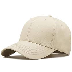 ISWMM Großer Kopfhut Sport XXL Übergröße Baseball Cap Big Head Hat Plus 60-65 cm, beige von Unbekannt