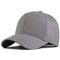 ISWMM Großer Kopfhut Sport XXL Übergröße Baseball Cap Big Head Hat Plus 60-65 cm, grau von Unbekannt