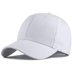 ISWMM Großer Kopfhut Sport XXL Übergröße Baseball Cap Big Head Hat Plus 60-65 cm, weiß von Unbekannt