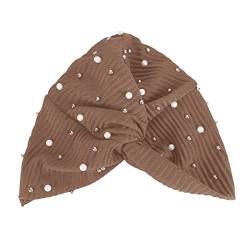 Indoor-Hut für Jungen Pure Pearl Stirnband Elastische Stirnbandkappe für Damen Stirnbandkappe Atmungsaktives Kopftuch (Coffee, One Size) von Unbekannt
