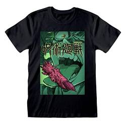 Jujutsu Kaisen T-Shirt Finger Licking schwarz/grün, Bedruckt, 100% Baumwolle. von Heroes Inc.