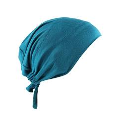 Jungen einfacher Hut Muslimisches elastisches Band für Damen ethnischer Hijab einfarbig Turban-Kappe, zum Schnüren (J, One Size) von Unbekannt
