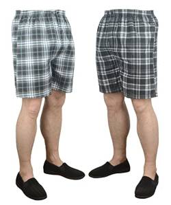 Kings Club Big Herren Walten Pyjama-Shorts, Doppelpack, Baumwolle, Nachtwäsche, Multipack, groß für Größen 2XL, 3XL, 4XL, 5XL, 6XL, 7XL, 8XL, Schwarz und Marineblau, 6X-Large von Unbekannt