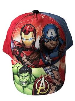 Marvel Avengers Basecap Mütze Cap Kinder Kappe Schirmmütze Superhelden Käppi (54, Rot) von Unbekannt