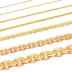 Massive Edle Goldkette Ankerkette Rund Halskette 8 kt Collier Echt 333 Gold Juwelier Qualität (45, 1.5 mm) von Unbekannt