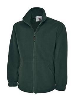 Monogram Damen Fleecejacke, XS bis XXXXL, ideal für Sport, Arbeit und Freizeit, Grün - Bottle Green, 4XL von Unbekannt