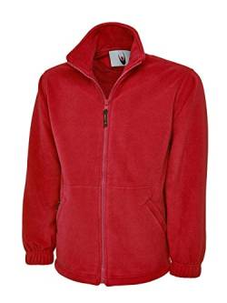 Monogram Damen Fleecejacke, XS bis XXXXL, ideal für Sport, Arbeit und Freizeit Gr. L, rot von Unbekannt