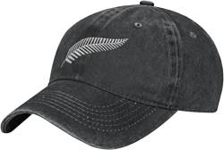 Neuseeland Maori Farn Denim Baseball Cap Hat Verstellbare Cowboyhut, Schwarz , One size von Unbekannt