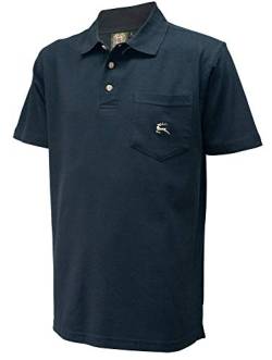 Poloshirt Trachtenhemd Trachten-Hemd Trachtenpolo Trachten-Shirt Polohemd schwarz Polo Trachtenshirt mit Brust-Tasche und Hirsch-Stickerei, Größe:L von Unbekannt
