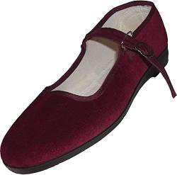 Samt Ballerina CHINA FLAT darkred 41 von Unbekannt