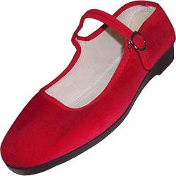 Samt Ballerina CHINA FLAT strawberry red 40 von Unbekannt