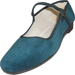 Samt Ballerina China Flat DarkGreen 36 von Unbekannt