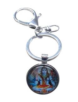 Schlüsselanhänger / Taschenschmuck Hindu-Gott Shiva Buddhistisch Tiger, 9 x 3 cm, Edelstahl von Unbekannt