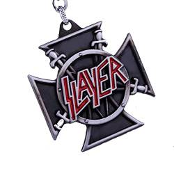 Schlüsselanhänger aus Metall, Gruppe Slayer Kreuz, Logo Trash Heavy Metal Jeff Hanneman Kerry King Geschenkidee von Unbekannt