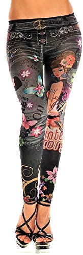 Tattoo Leggings Rainbow Style Print Aufdruck Muster Leggins von Unbekannt