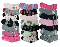 Unbekannt 10 Paar Mädchen Thermo Winter Socken Größe 19-39 (36-39) von Unbekannt