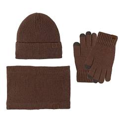 Unbekannt Damen Beanie Wintermütze Mütze Warme Schal-Set Strickmütze und Schutzmaske Zweiteiliger Anzug Skimütze Wollmütze Laufmütze Draussen von Unbekannt