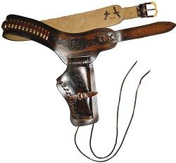Unbekannt Denix Coltgürtel Leder mit 24 Kugeln - Hochwertige Nachbildung von Unbekannt