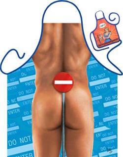Unbekannt Männer Motiv Kochschürze nackter Männerkörper Po Männerarsch Schürze : Do Not Enter - Themenschürze mit Minischürze für Flaschen von Unbekannt