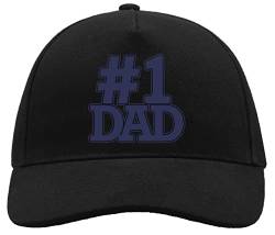 Unbekannt Number One Dad Fathers Day Logo Bequeme Unisex-Baseball-Truckerkappe aus gebürsteter Baumwolle mit Schnalle Schwarz von Unbekannt