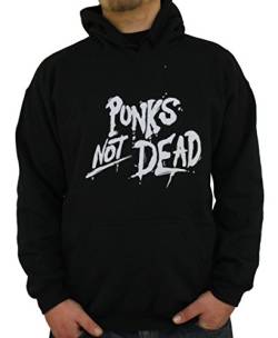 Unbekannt Punks not Dead - Kapuzenpullover, Farbe: Schwarz, Größe: XL von Unbekannt
