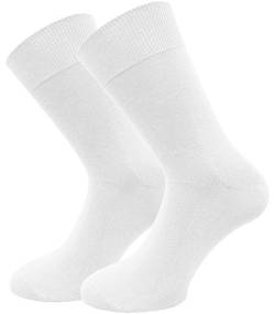 Unbekannt Socken für Herren - Arztsocken - 100% Baumwolle weiß Set 10-20 Paar handgekettelte Zehen (39-42, 15 X Weiß) von Unbekannt