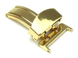 Unbekannt Sulla 18mm goldene Edelstahl 316L Faltschließe für Uhrenarmbänder von Unbekannt