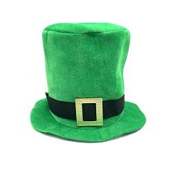 Unisex Ofenrohr Hut Irish Kleeblatt Zylinder Hut Leprechaun Hut Grün Irish Hut für Heiligen Patrick's Day Kostüm Zubehör, Schwarz , S/L von Unbekannt