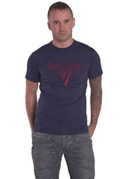 Van Halen Classic Red Logo Männer T-Shirt Navy L 100% Baumwolle Band-Merch, Bands von Unbekannt