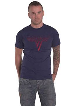 Van Halen Classic Red Logo Männer T-Shirt Navy S 100% Baumwolle Band-Merch, Bands von Unbekannt