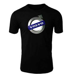 Volvo T-Shirt Logo Clipart Herren CAR Auto Tee TOP Black White Short Sleeves (L, Black) von Artist Unknown