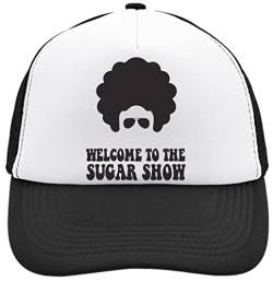 Welcome to The Sugar Show Mesh Back Trucker Cap Verstellbare Snapback Hut Gebürstete Baumwolle mit Schnalle Schwarz, Schwarz , Einheitsgröße von Unbekannt