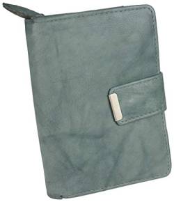 praktisches Damen - Portemonnaie Leder - Geldbörse (grau) von Unbekannt
