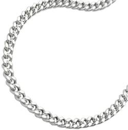 Kette Halskette Panzerkette flach aus 925 Silber Collier Anhängerkette Länge 50 cm Breite 2,8 mm von Unbespielt