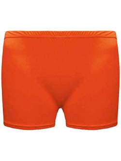 Mädchen Microfiber Hot Pants Kurze Hose Tanzen Fitness-Studio Stretch Shorts Alter 5-12 (Alter 11-12, Neon Orange) von Unbranded