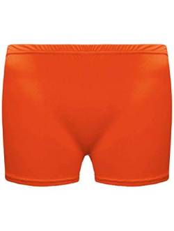 Mädchen Microfiber Hot Pants Kurze Hose Tanzen Fitness-Studio Stretch Shorts Alter 5-12 (Alter 9-10, Neon Orange) von Unbranded