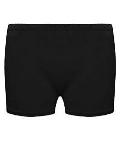 Unbranded Mädchen Microfiber Hot Pants Kurze Hose Tanzen Fitness-Studio Stretch Shorts Alter 5-12 (Alter 13-14, Schwarz) von Unbranded