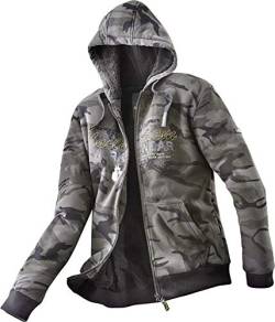 Sweatjacke mit Berberfleece Futter, Farbe oliv camouflage, Gr.M von Uncle Sam Workwear