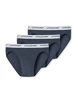 Uncover by Schiesser - Herren 3-Pack Rio-Slip - dunkelblau - Größe S von Uncover by Schiesser