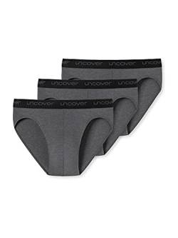 Uncover by Schiesser - Herren 3-Pack Rio-Slip - dunkelgrau - Größe XXL von Uncover by Schiesser