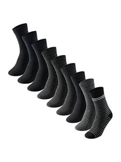 Uncover by Schiesser Herren 9 Pack Strümpfe - SparPack Socken, 4x Schwarz / 3x Athrazit Mel. / 1x Grau Mel. / 1x SW/GR, 43-46 EU von Uncover by Schiesser