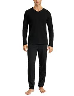 Uncover by Schiesser Herren Pyjamas Schlafanzug lang, Schwarz, 54 EU von Uncover by Schiesser